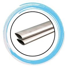 SS Chromium Oval Pipe